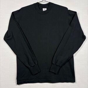 Vintage BVD Long Sleeve T Shirt Men L Black USA 90s